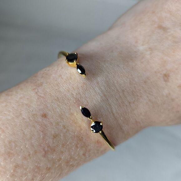 Leah Alexandra gold Onyx bracelet - Picture 5 of 6